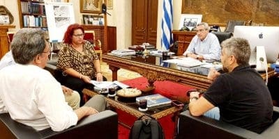 Η διαχείριση των απορριμμάτων και η υποστελέχωση των δήμων, στη συνεργασία του Περιφερειάρχη με τους δημάρχους Τήλου και Νισύρου