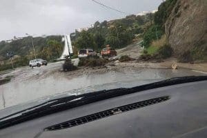Κατολίσθηση απο πόλη προς τον κόμβο Φανερωμένης