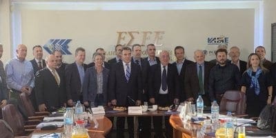 O υφυπουργός Τουρισμού κ. Μάνος Κόνσολας στη συνεδρίαση του ΔΣ της ΕΣΕΕ